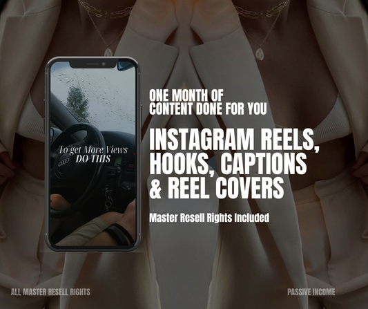 Done For You Instagram Reels, Hooks, Captions, & Reel Covers