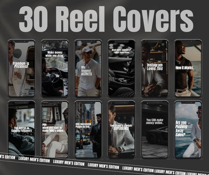 Luxury Mens Edition Vol 3. Instagram Reels, Hooks, Captions & Reel Covers