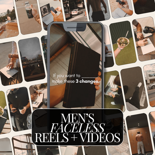 Men's Faceless Lifestyle Reels With Hooks & Videos