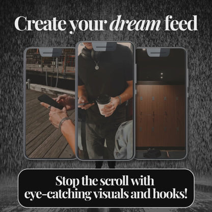 Men's Faceless Lifestyle Reels With Hooks & Videos